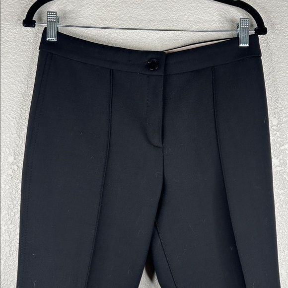 Theory Black Wool Blend Cardinal Trouser Canton Bistretch Straight Leg Pants 6 - Picture 2 of 6